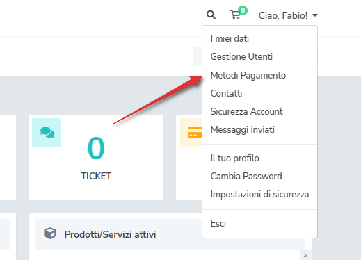Accessing payment methods screen