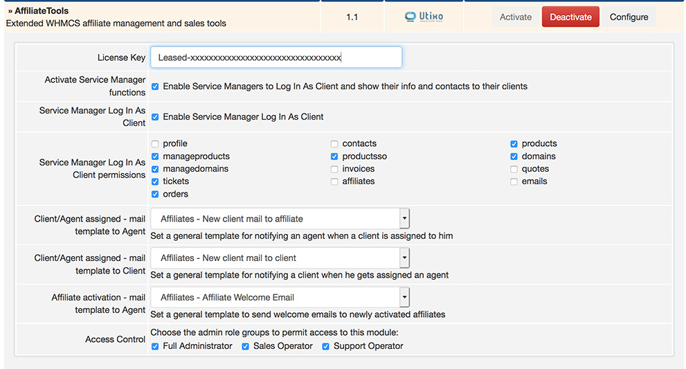 AffiliateTools Configuration