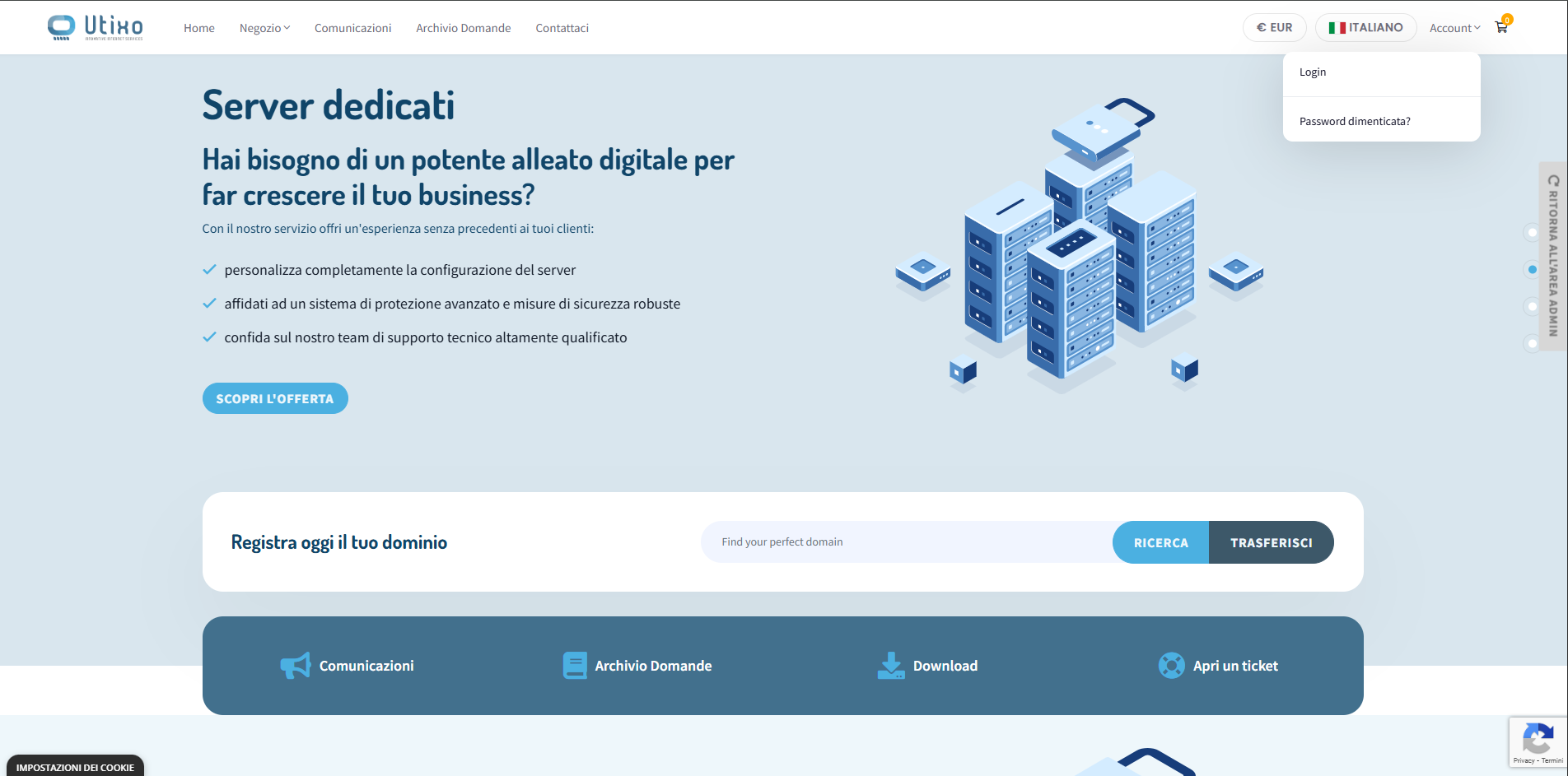 Login page - step 1