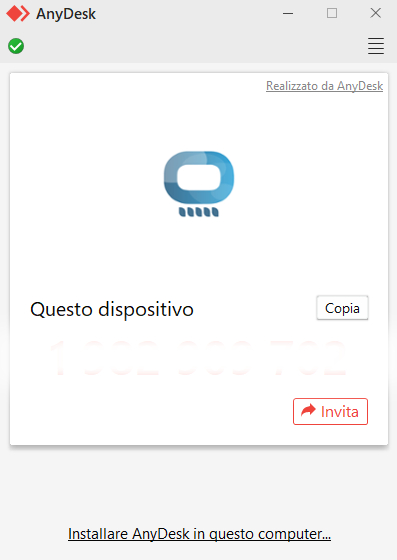 Initial AnyDesk window