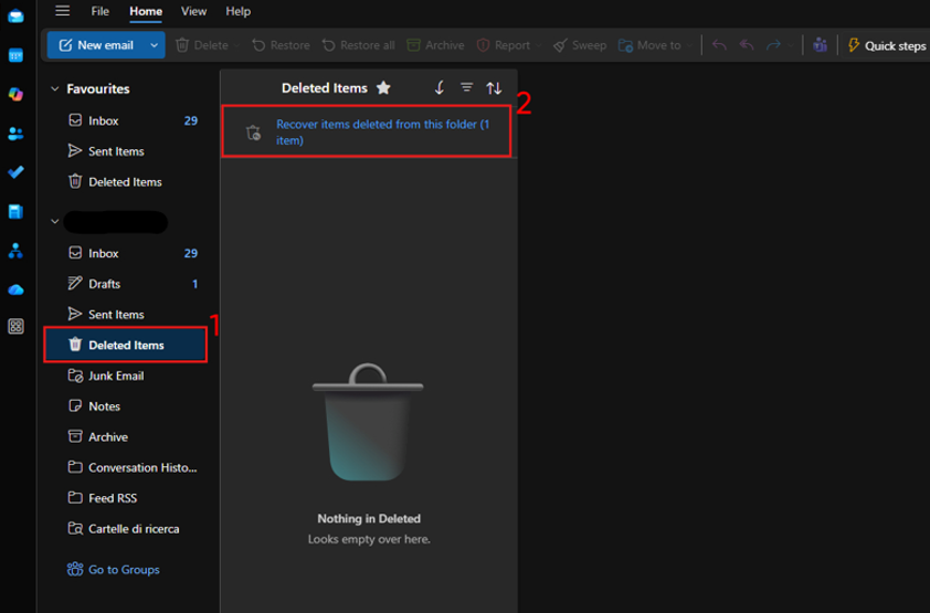 Outlook Web Recovery Screenshot
