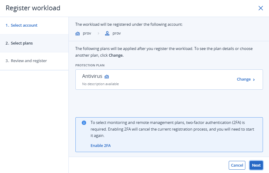 Applying the protection plan