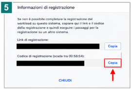 Informazioni di registrazione Acronis con codice dispositivo censurato