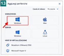 Download dell'installer Windows da Acronis Cyber Protect Cloud