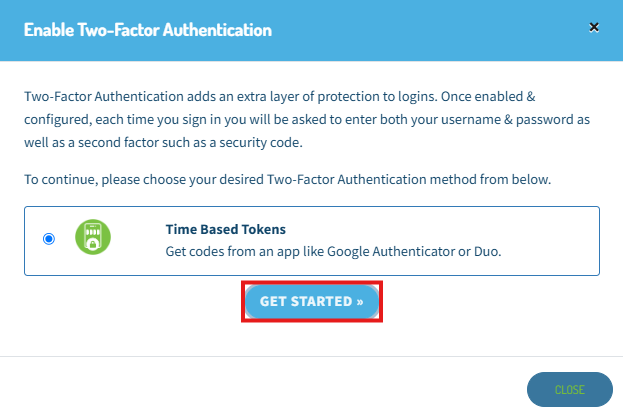 Shop Utixo two-factor authentication setup