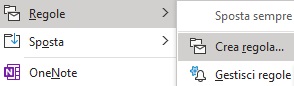 Outlook rule creation - step 1