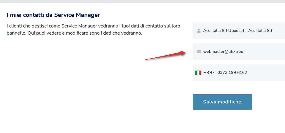 My Clients section - Utixo