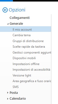 Account section