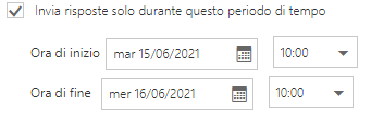 Date range selection